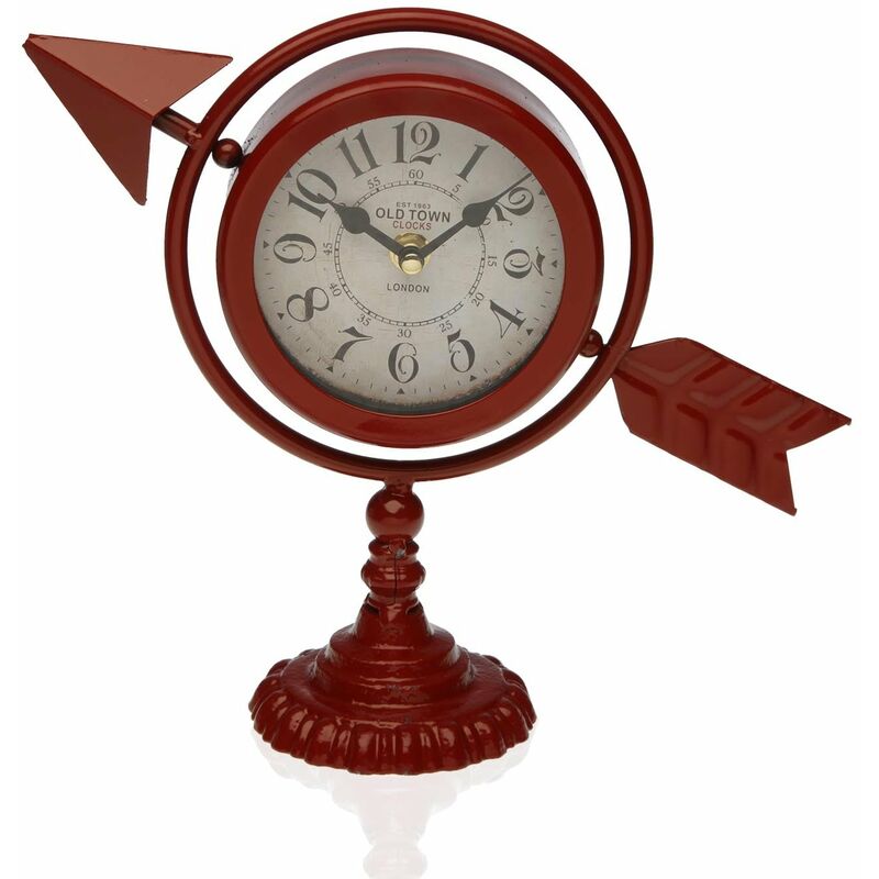 

Zanvic - Reloj de Mesa Flecha completa Granate Metal (23 x 16 x 8 cm)