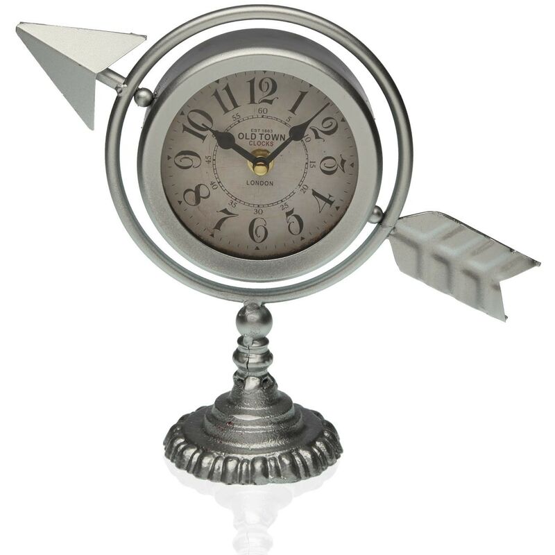 

Reloj De Mesa Flecha Completa Plateado Metal (23 X 16 X 8 Cm)