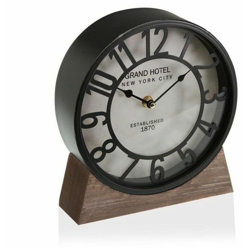 

Reloj de Mesa Negro Madera MDF (20 x 20 x 6 cm) (Ø 20 cm) - Bigbuy Home