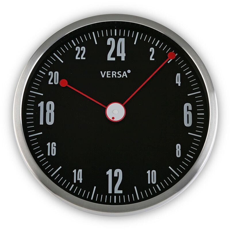 

Reloj Aluminio 24H Negro 30Cm