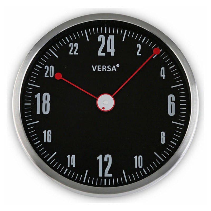 

Reloj de Pared Negro Aluminio (4,5 x 30 x 30 cm)