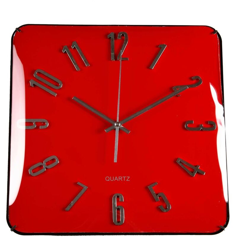 

Reloj Cuadrado Rojo 31Cm.