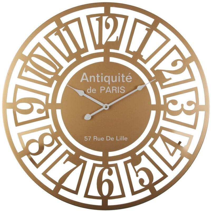 

Sankt Reloj de Pared Silencioso Decorativo, 60x5x60cm - Dorado - Versa