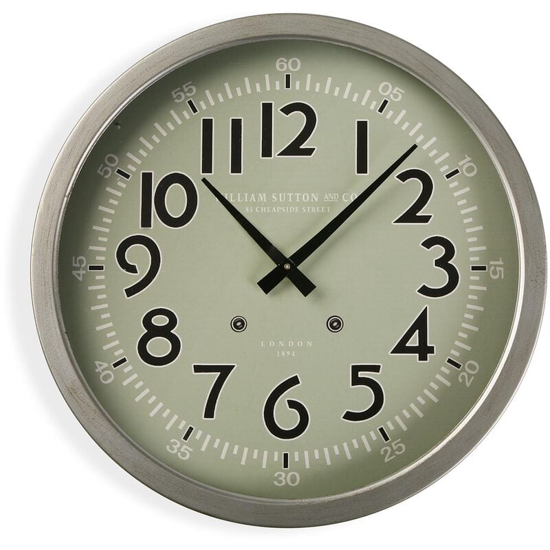 

Soissons Reloj de Pared Silencioso Decorativo, 38x6x38cm - Verde - Versa