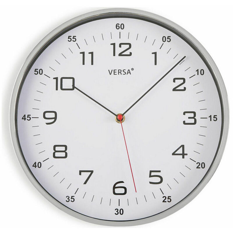 

Reloj de Pared Plástico (4,5 x 30,5 x 30,5 cm) Plata - Bigbuy Home