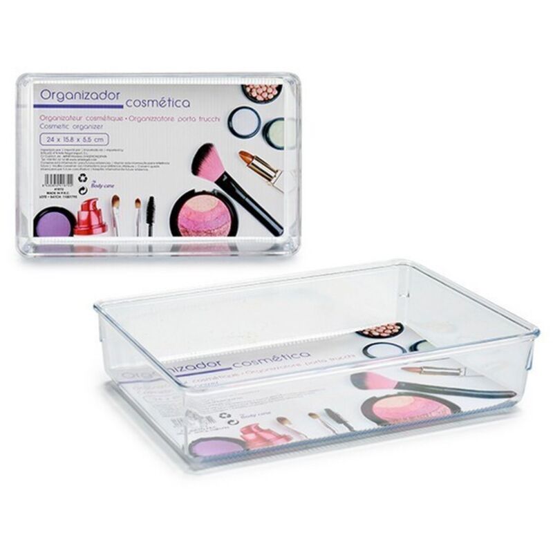Bigbuy Home S3602126 Organizer Per Trucchi, 15,5 X 5,5 X 24 Cm, In Plastica, Materiali Assortiti, Multicolore, 15.5 X 5.5 X 24 C