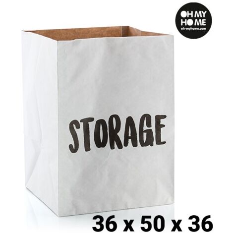 BigBuy Home Sac de Papel Large Oh My Home (36 x 50 x 36 cm), Multicolore, Taille unique