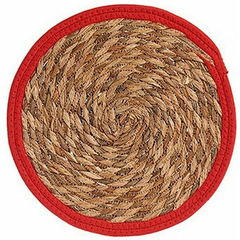 

BigBuy Home Salvamantel Marrón Rojo Fibra natural (Ø 30 cm)