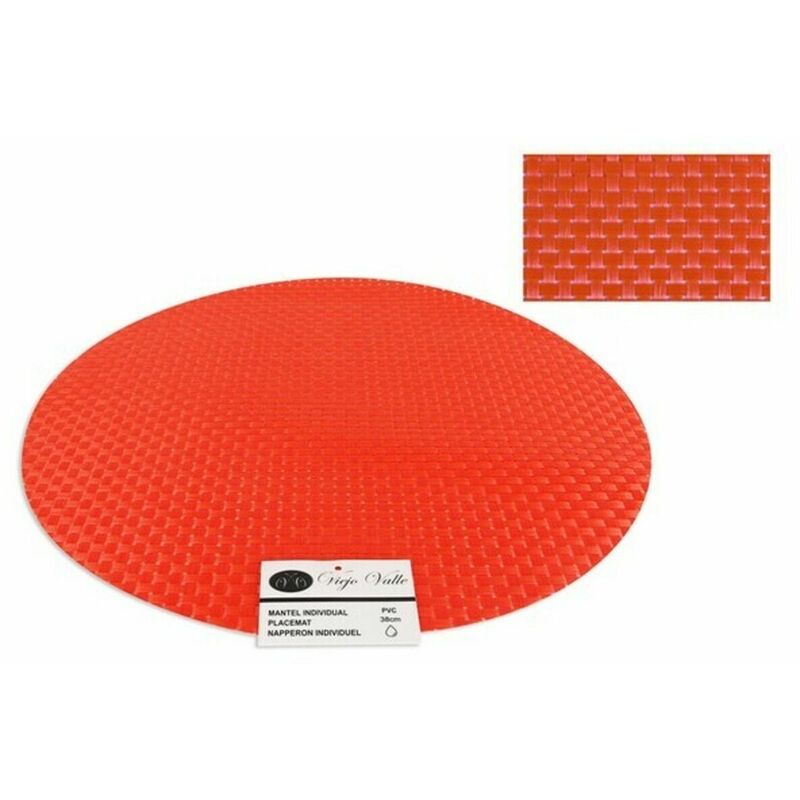 

BigBuy Home Salvamantel PVC Redondo (38 cm) Rojo