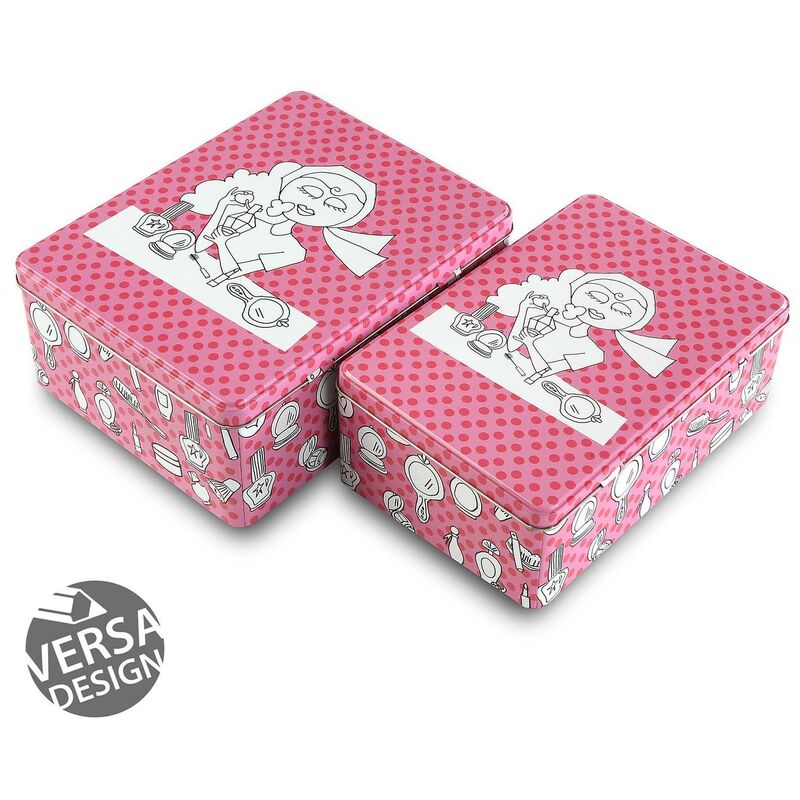 

Set2 Cajas Metal Maquillaje Ro