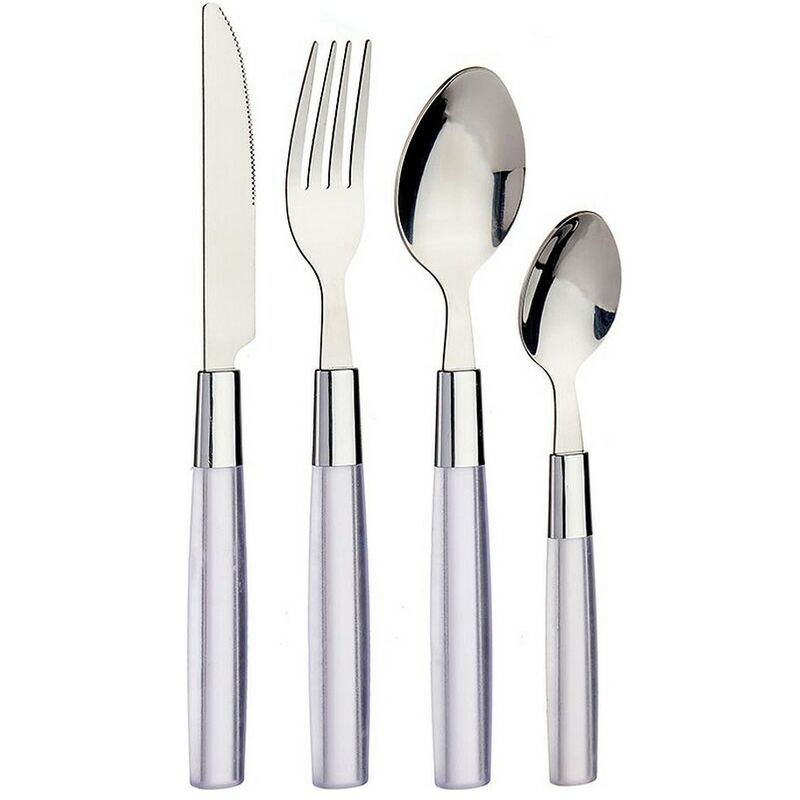 

Set de Cubiertos Blanco Acero Inoxidable PS (16 Piezas) - Bigbuy Home