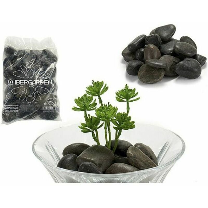 

Set de Piedras Superficie pulida (2 kg) Negro - Bigbuy Home