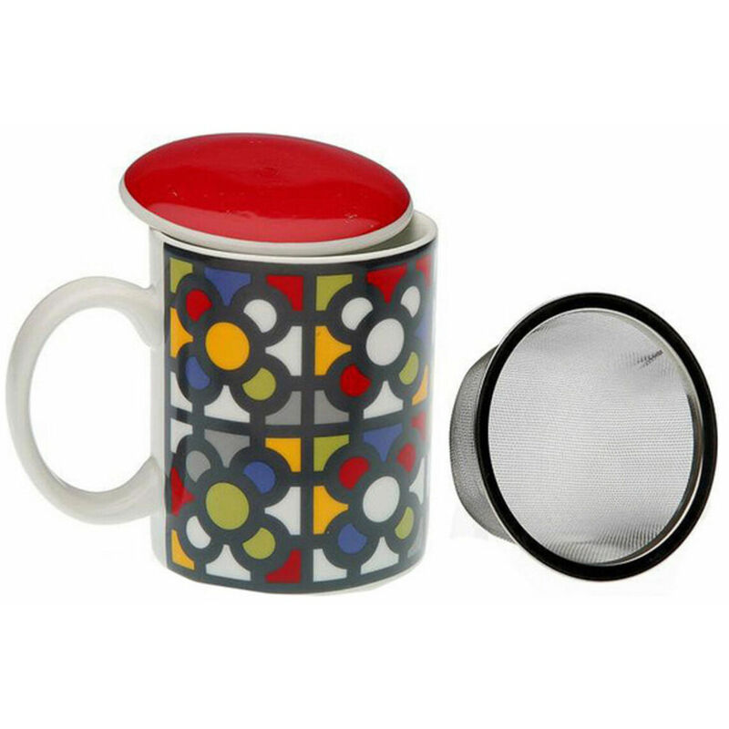 

BigBuy Home Taza con Filtro para Infusiones Urbana Porcelana
