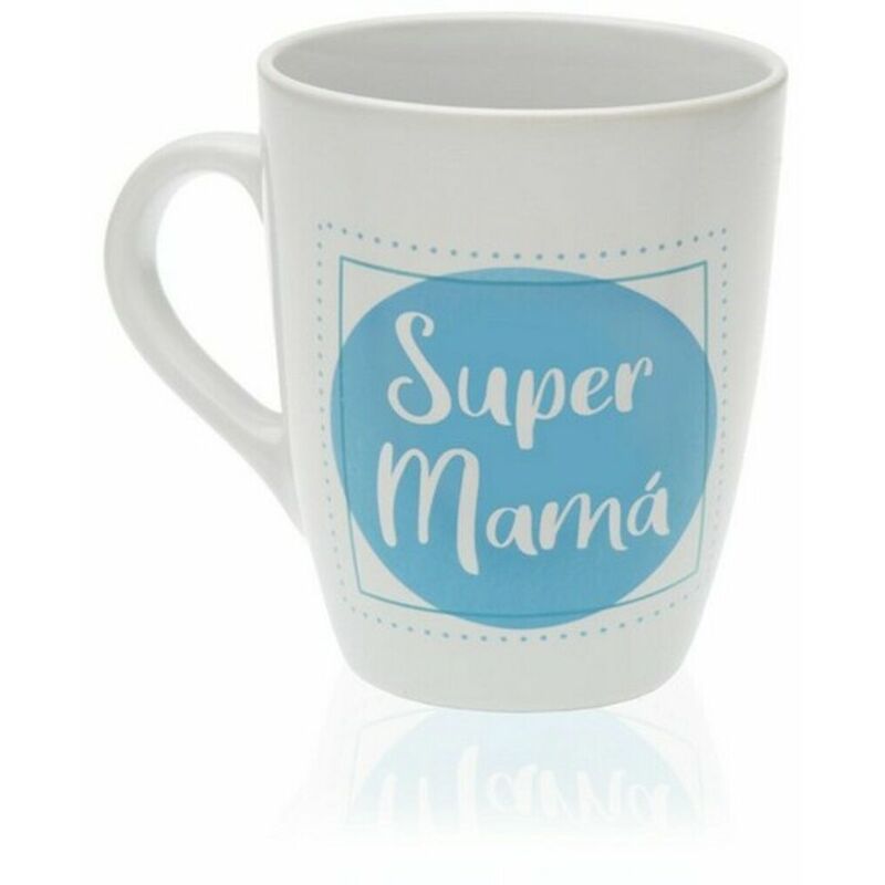 

BigBuy Home Taza de Cerámica Super Mamá Gres (8,5 x 10 x 8,5 cm)