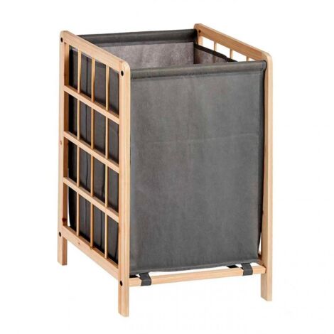 BigBuy Moderner Wäschekorb Grau 33x60x39,5 cm