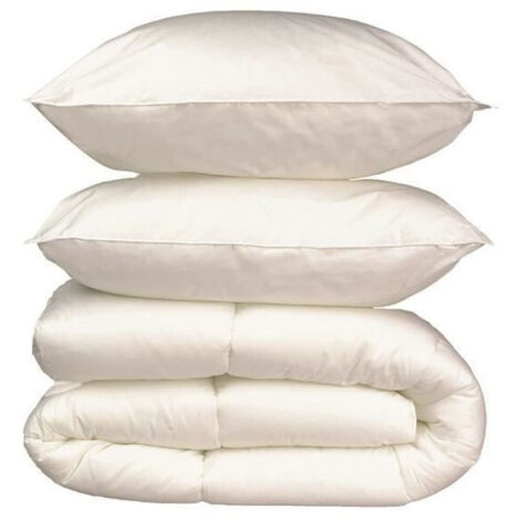 AUTRES BigBuy Pack Linge de Lit Microfibre Blanc 200x200 cm