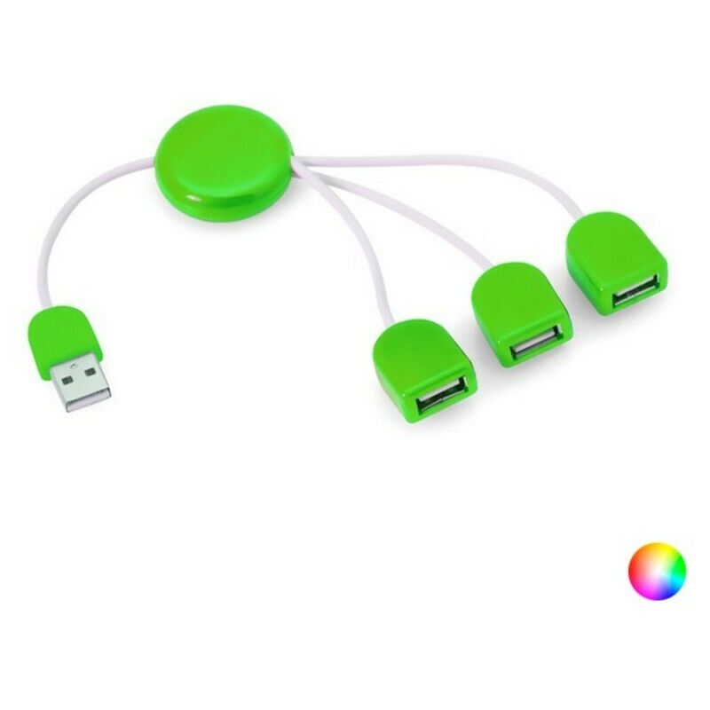 

Hub USB 3 Puertos 143899 Verde - Bigbuy Tech