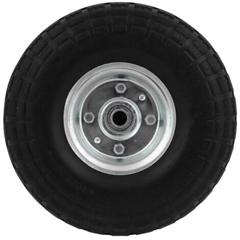 Bigbuy-tools Roue de chariot noire 25,5 cm diamètre