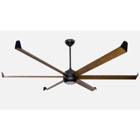Bigcooleco un super déstratificateur aluminium laqué noir simili bois très grand taille moderne DC  236 Cm KlassFan