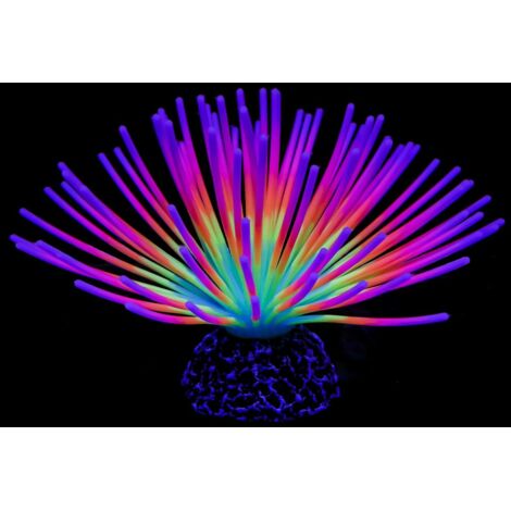 Bijou en silicone artificiel avec boule d'oursin arc-en-ciel