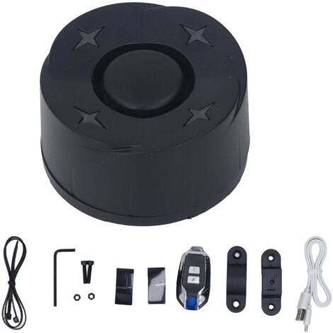 Bike Alarm with Light Wireless Anti Theft Bike Motorcycle Rear Light Alarm Louder Volume Bike Security Alarm System Black Single Remote