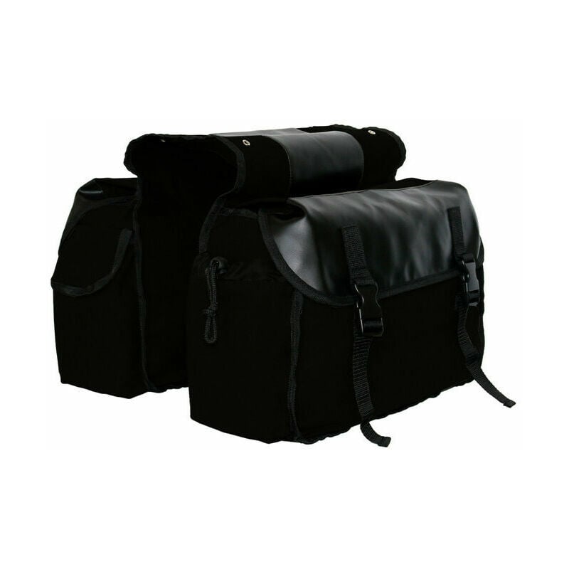 Hoopzi - Bike Bag, Waterproof Rear Trunk Bag, Double Bike Bag with Luggage Carrier, Foldable Storage Bag for Commute, Travel, Picnics, Cycling,