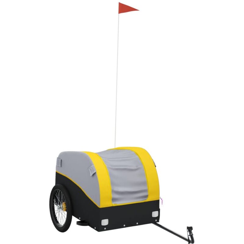 Vidaxl - Bike Trailer Black and Yellow 45 kg Iron