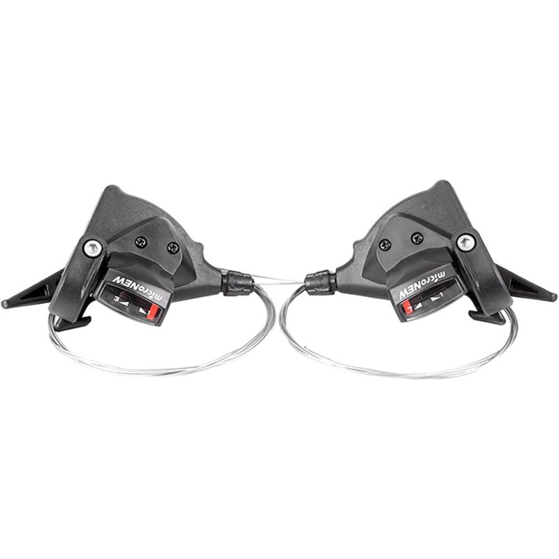 Bike Finger Gear Shifter, 3 X 7 Speed Shift, Bicycle Gear Lever with Brake Cable, 3-Speed Bike Finger Gear Shifter Set for Bicycles Road Bike MTB (3