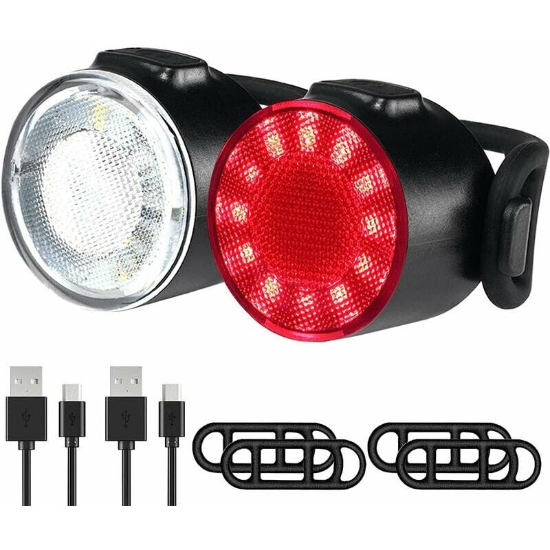 Bike Lights, Waterproof led 6 Brightness Modes Taillight, usb Rechargeable Safety Lights, Mountain Bike or Night Bike Safety Lamp
