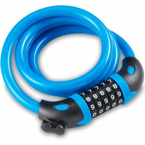 Bike Lock Bicycle Lock Chain ，5-Digit Combination Lock Core Steel Wire Bike Lock Security&Portable Bicycle Locks-Yellow