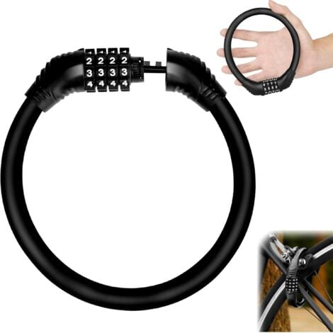 Bike Lock, Electric Scooter Lock, Bike Lock Scooter Lock, Motorcycle Helmet Lock, Trailer Lock, Code Bike Lock, With 4-digit smart code, Anti-Theft