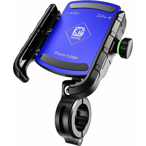 Bike Phone Holder, Anti Shake Motorcycle Phone Holder, Universal Motorcycle Smartphone Holder Handlebar with 360° Rotation Compatible for iPhone Samsung Huawei 3.5''-7.0'' Smartphones (Blue)