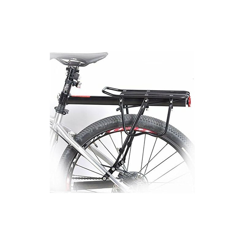 Tinor - Bike Rack Aluminum Adjustable Carrier Rear Rack with Reflector