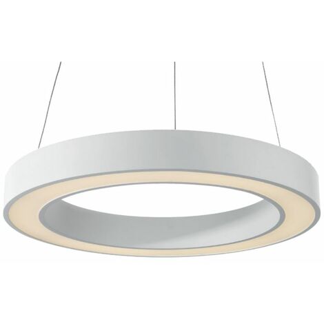 SOSPENSIONE MODERNA FORMA CIRCOLARE DIAMETRO CM 90 LED INTEGRATO 51W LUCE  3000K BIANCO O NERO