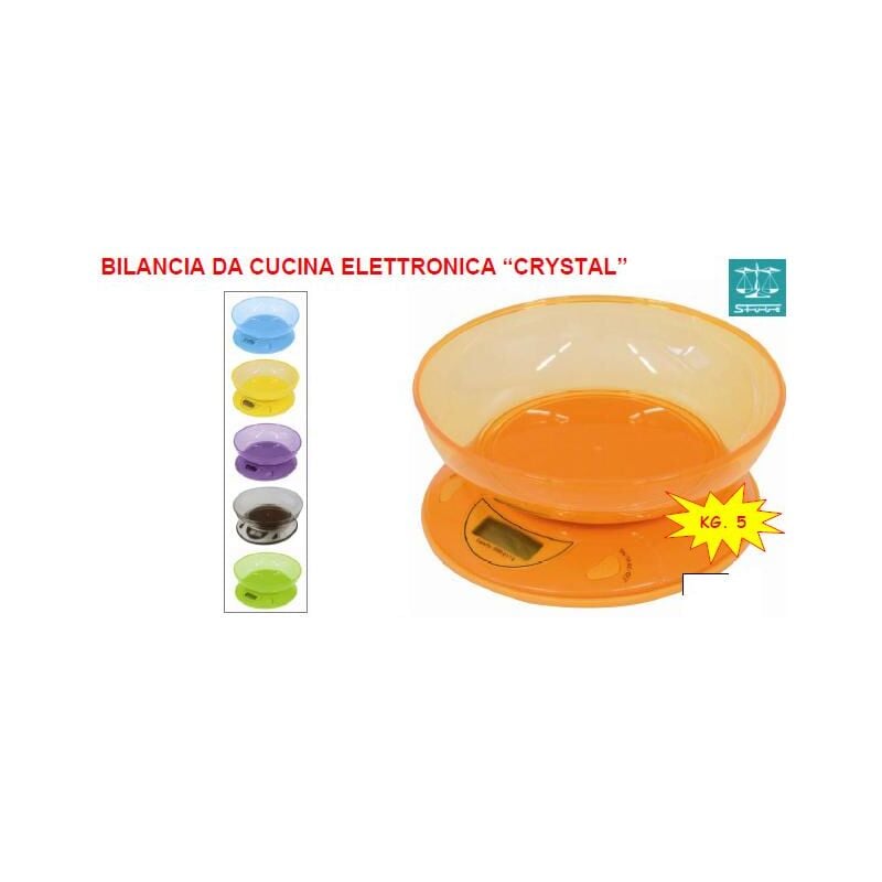 FV - bilancia da cucina elettronica crystal portata kg. 5