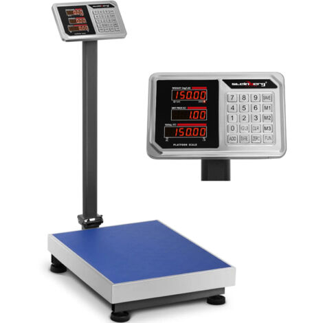Bilancia a piattaforma per magazzino con conteggio a LED 45 x 60 cm 150 kg / 20 g