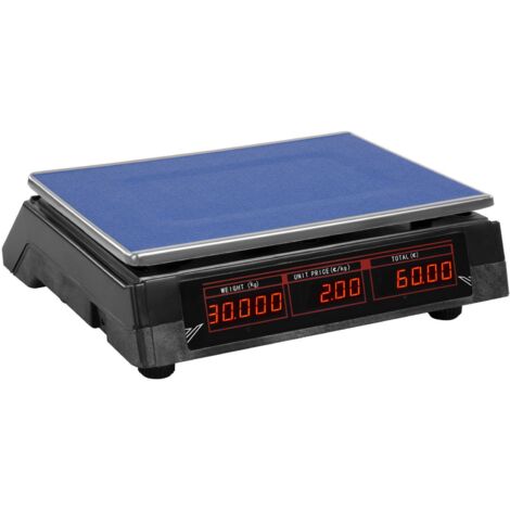 Bilancia commerciale per prezzi, nera, 30 kg / 2 g
