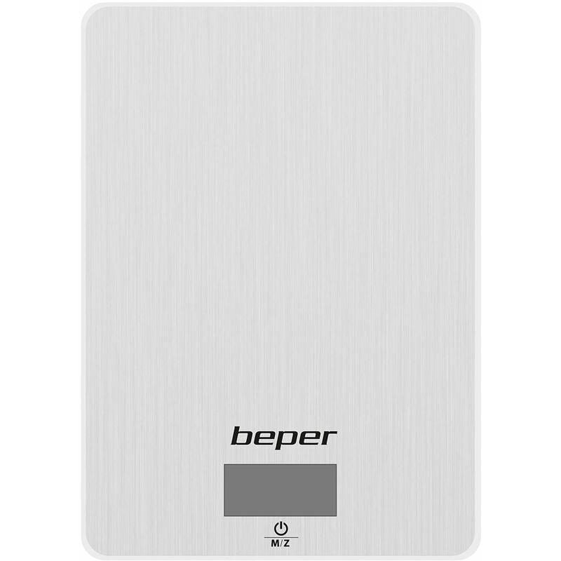 Beper - 90.131 Bilancia Cucina Digitale, 5 kg, Acciaio Inossidabile