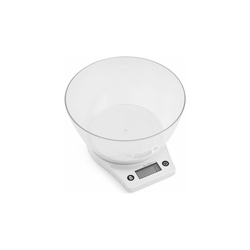 Kaufgut - 033365 Bilancia da Cucina Digitale Abs Bianco 5Kg/1gr