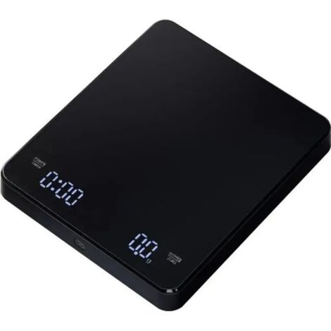 Bilancia da caffè con timer, ricaricabile tramite USB, alta precisione 0,1 g/3 kg.