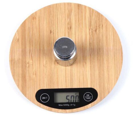 Bilancia da cucina 2 in 1, bilancia elettronica in legno per liquidi di cottura