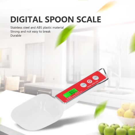 Bilancia da cucina digitale, 500 g/0,1 g, bilancia elettronica per alimenti con schermo LCD per caffè, prodotti da forno, farina, riso, spezie (rossa)
