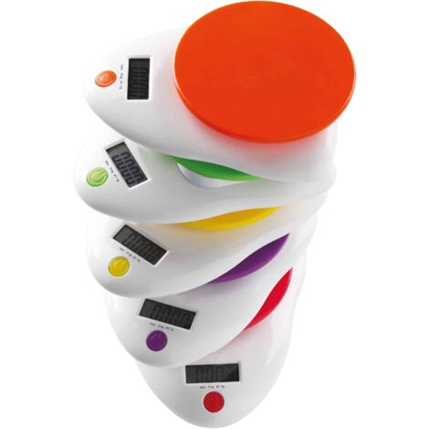 Bilancia da Cucina Digitale con Piatto Arancio Max 5 kg Innoliving