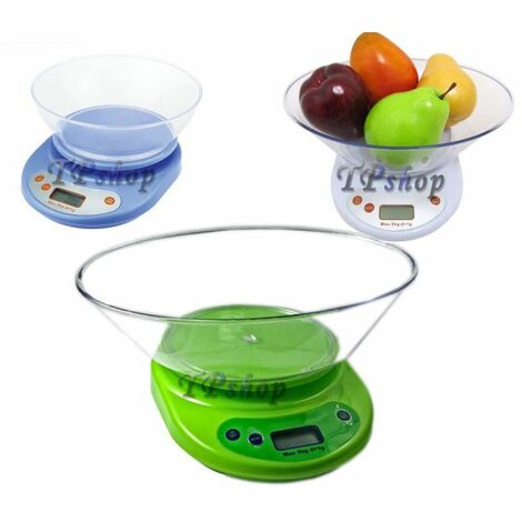 BILANCIA DA CUCINA DIGITALE ELETTRONICA PRECISIONE PESA 1GR A 5KG TARA BILANCINO