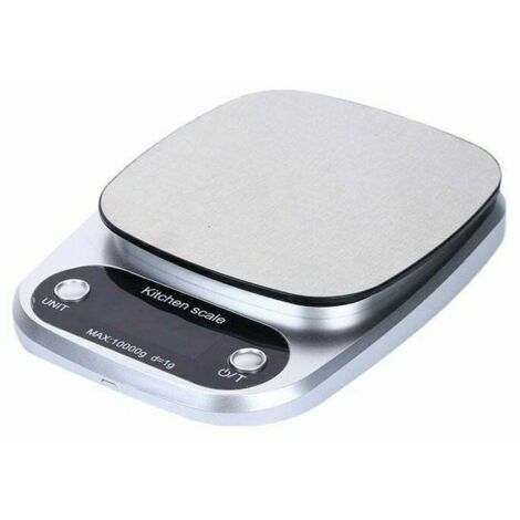 Bilancia da cucina elettronica 10 kg, bilancia di precisione con display LCD fino a 1 g, bilancia per alimenti in acciaio inossidabile per cucinare, Fonepro