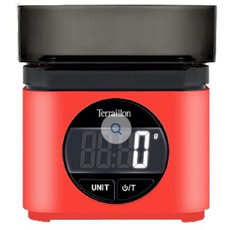bilancia da cucina elettronica 5kg-1g rossa - BA22MYTHIC70SROUGE - terraillon