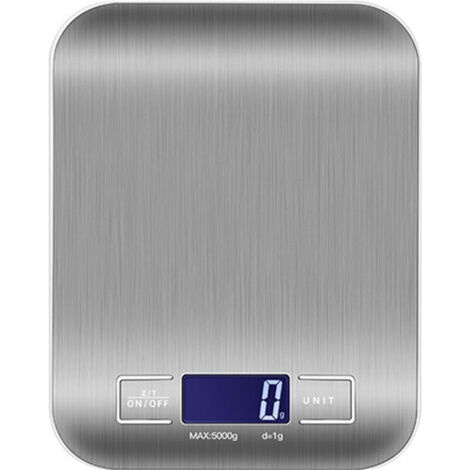 Bilancia da cucina elettronica commerciale 5 kg/0,1 g, bilancia da cucina multifunzionale in acciaio inox per cucinare in casa, bilancia da cucina elettronica ad alta precisione