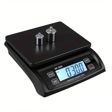 Bilancia da cucina elettronica digitale 30 kg/1 g, bilancia domestica, bilancia per alimenti con display LCD (nera)