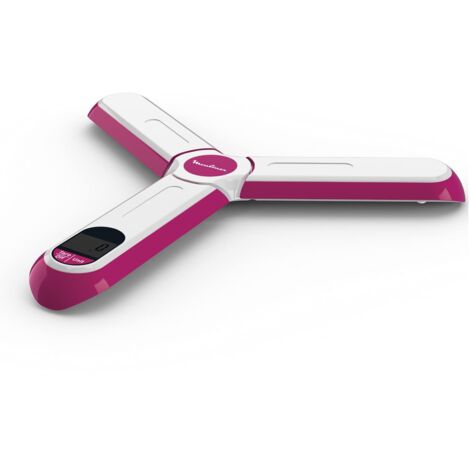 Bilancia da cucina elettronica Moulinex INGENIO BN5400 Rosa e Bianco con funzione liquidi, design in plastica, compatta e precisa