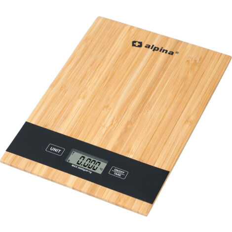 Bilancia Digitale da Cucina Elettronica in Bambù Spegnimento Automatico Max 5k g